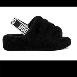 UGG Women's Fluff Yeah Slippers - Black - Size: 10